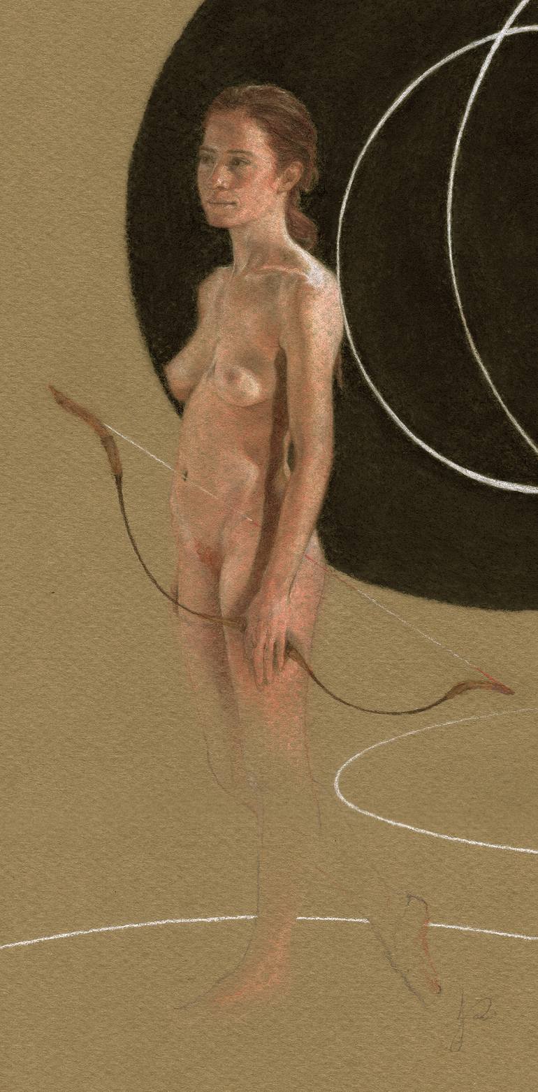 Original Abstract Nude Drawing by Jacqueline Gomez