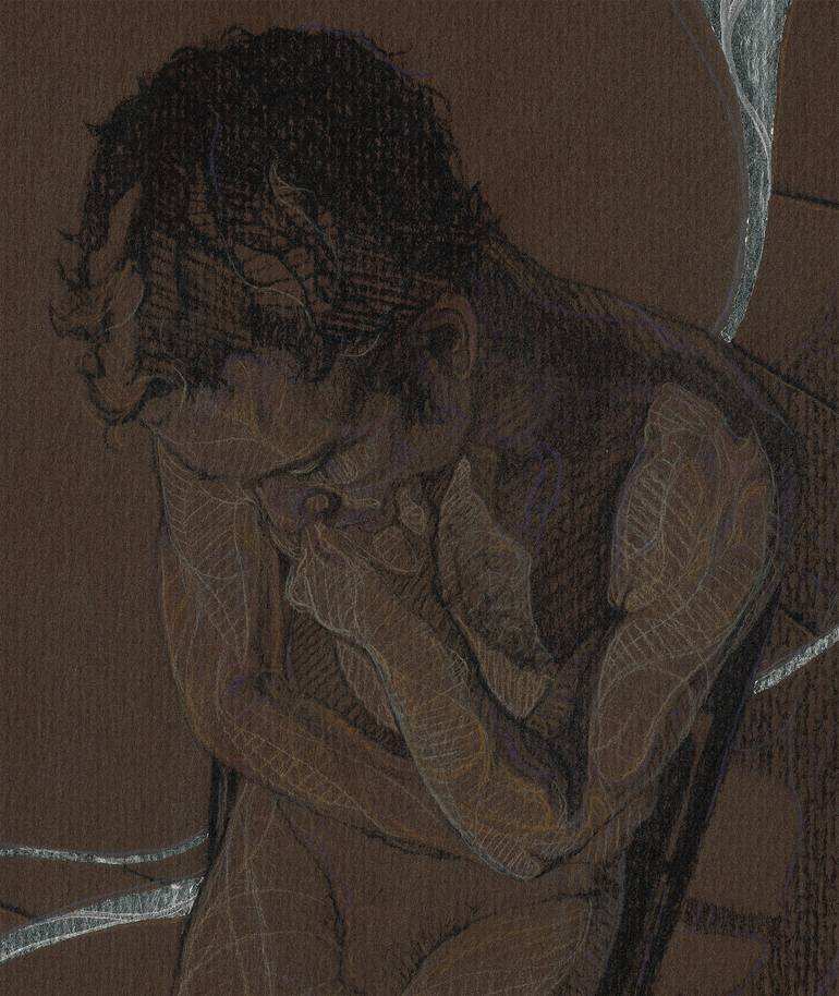 Original Nude Drawing by Jacqueline Gomez