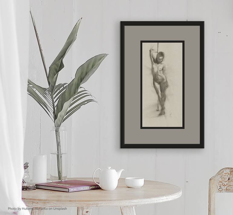 Original Expressionism Nude Drawing by Jacqueline Gomez