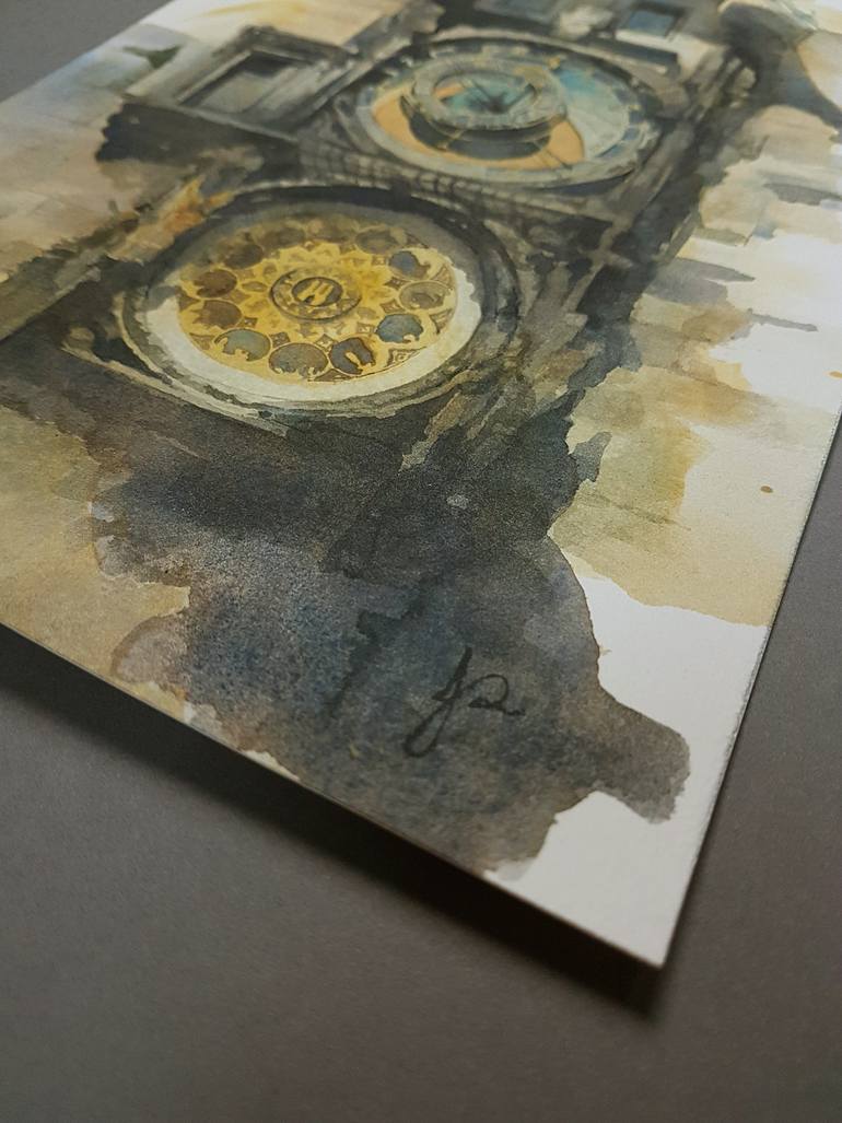 Original Illustration Architecture Painting by Jacqueline Gomez