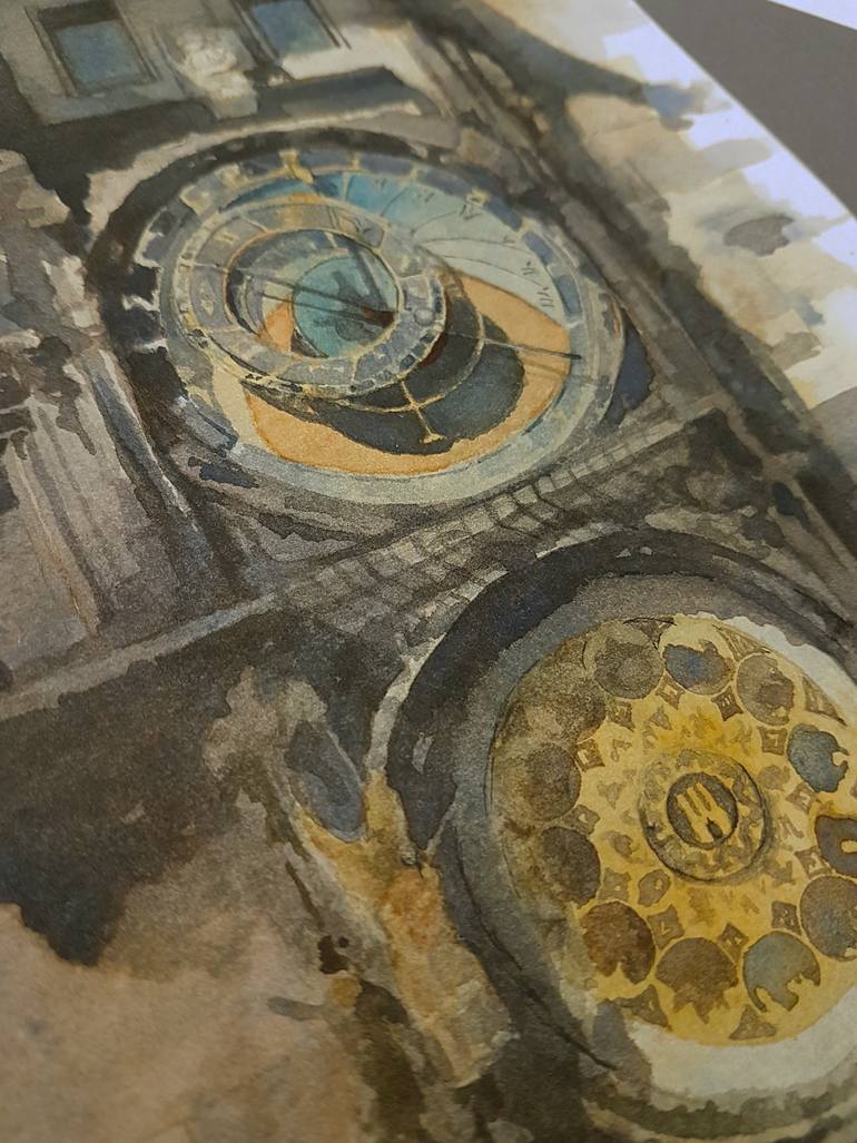 Original Illustration Architecture Painting by Jacqueline Gomez