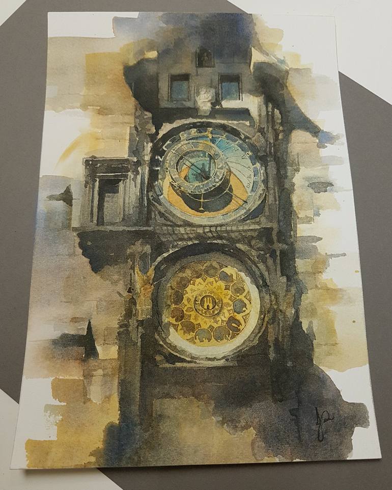 Original Illustration Architecture Painting by Jacqueline Gomez