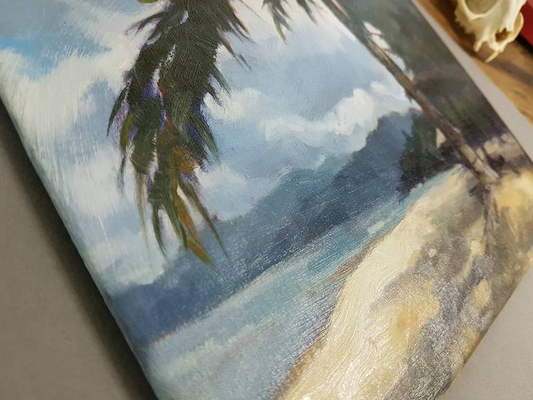 Original Fine Art Beach Painting by Jacqueline Gomez