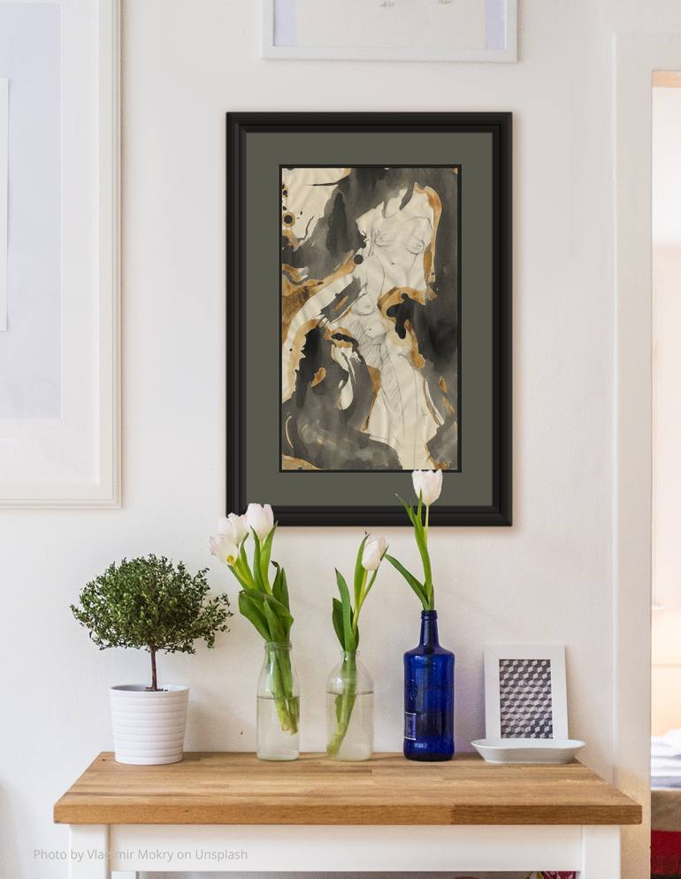 Original Abstract Expressionism Nude Painting by Jacqueline Gomez
