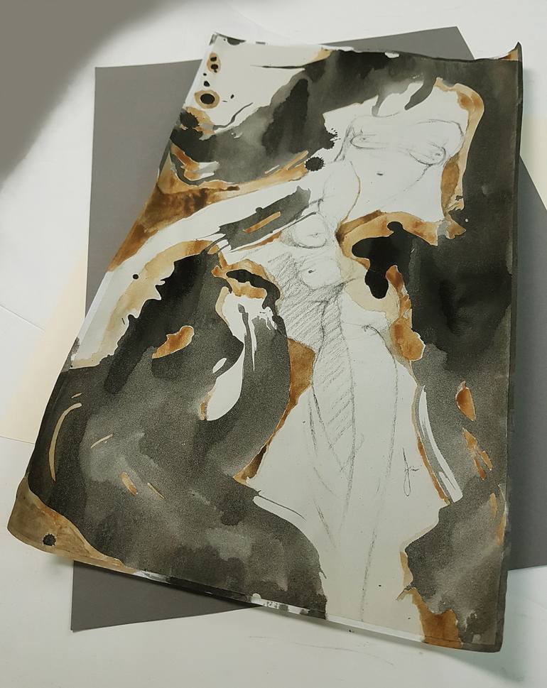Original Abstract Expressionism Nude Painting by Jacqueline Gomez