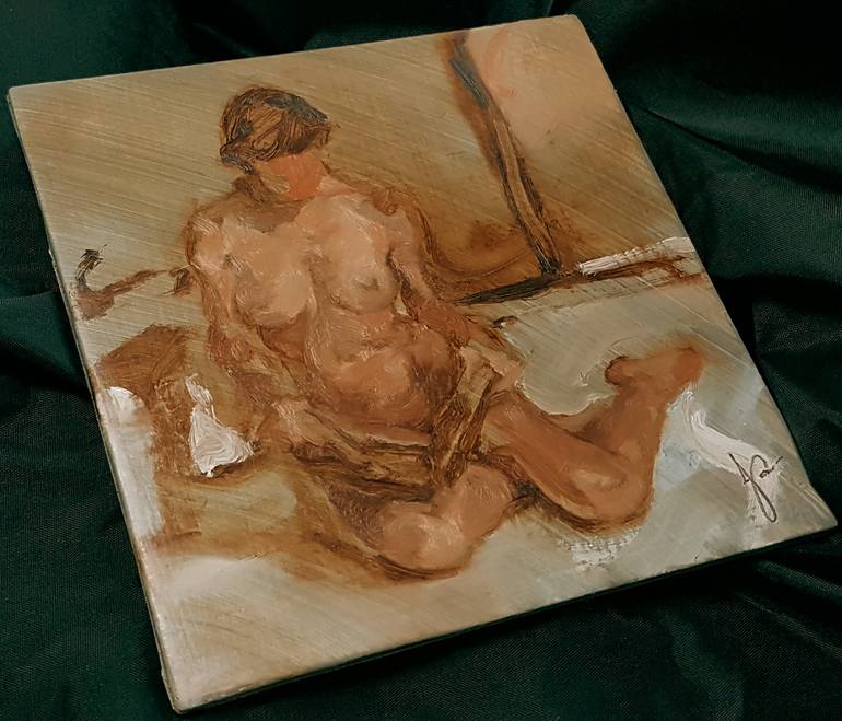 Original Expressionism Nude Painting by Jacqueline Gomez