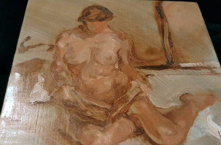 Original Expressionism Nude Painting by Jacqueline Gomez