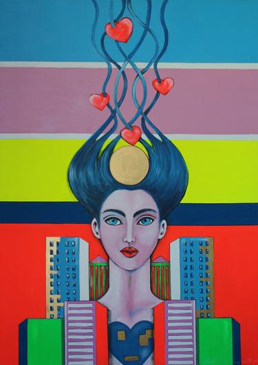 Print of Surrealism Love Paintings by Cristina Contini