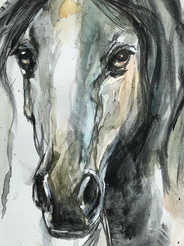 Original Horse Painting by Lawn Walker