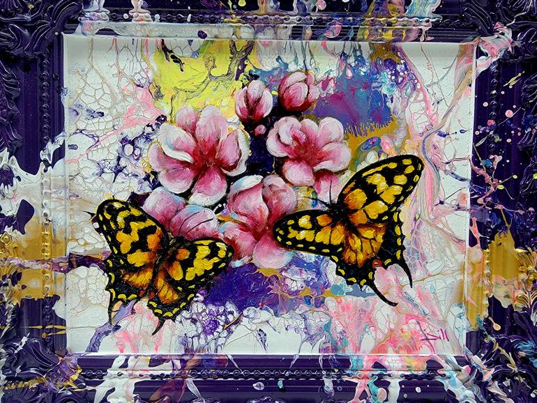 Original Abstract Expressionism Animal Painting by Jill Crowley