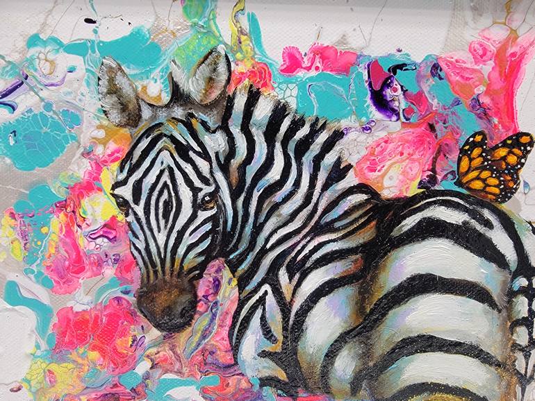 Original Abstract Expressionism Animal Painting by Jill Crowley