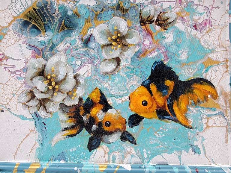 Original Abstract Expressionism Animal Painting by Jill Crowley