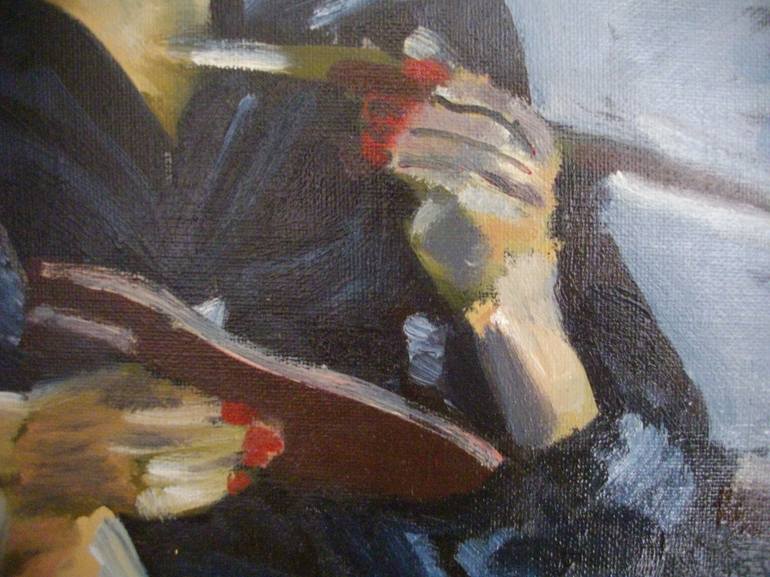 Original Expressionism People Painting by Francoise Watin