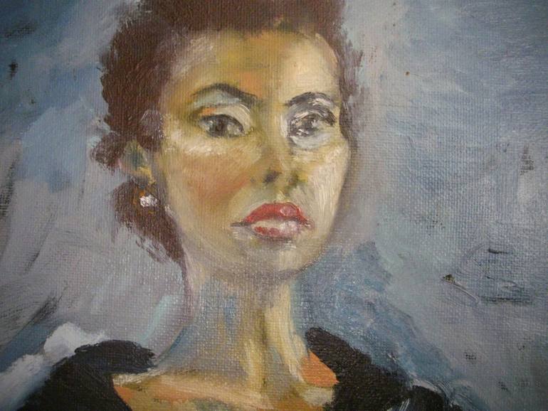 Original Expressionism People Painting by Francoise Watin
