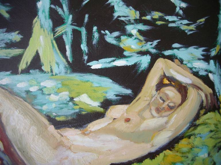 Original Figurative Nude Painting by Francoise Watin