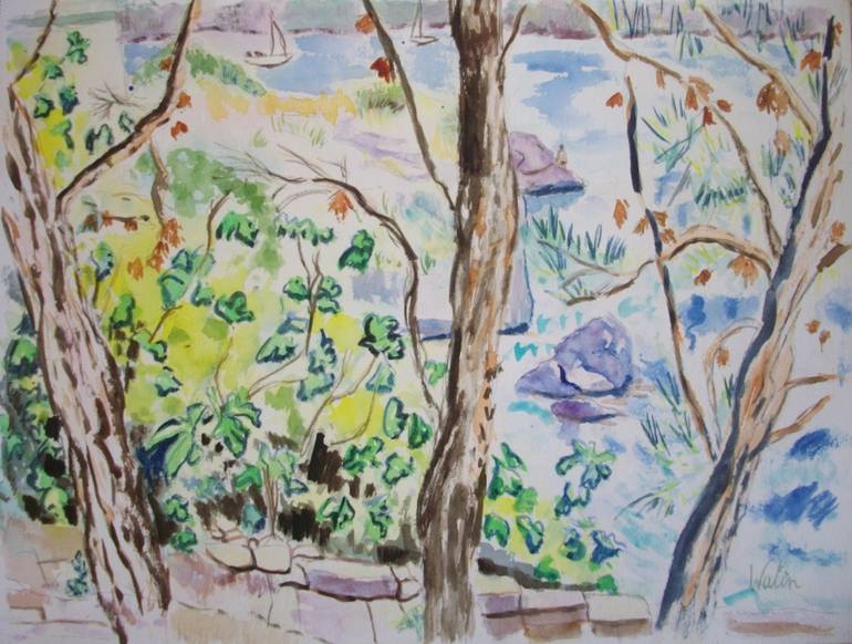 Original Expressionism Seascape Paintings by Francoise Watin