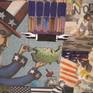 Collage part of the "read the pictures" series depicting our times.