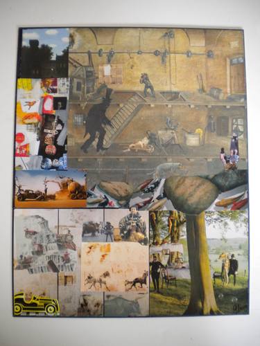 Original Abstract Popular culture Collage by Esther  Glina Montagner