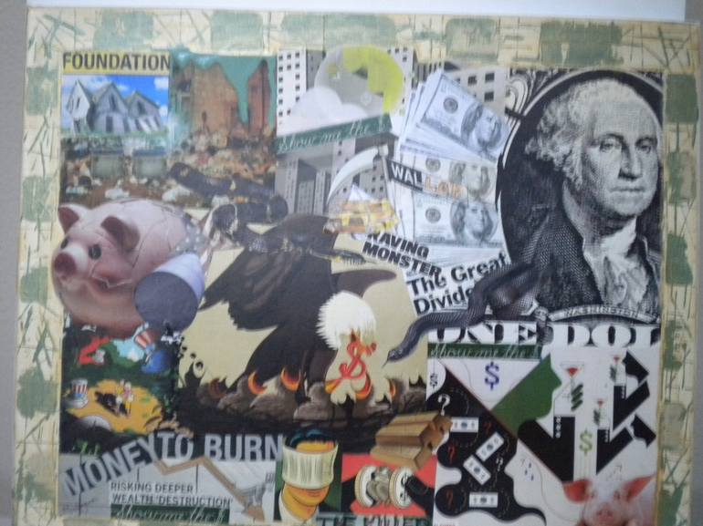 Original Abstract Expressionism Political Collage by Esther  Glina Montagner