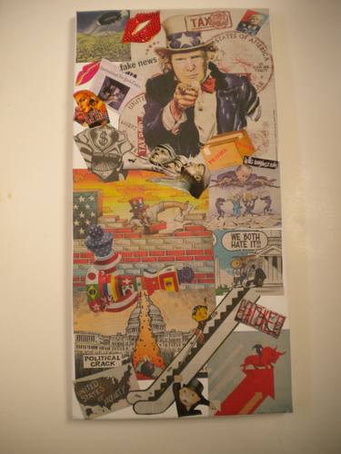 Original Political Collage by Esther  Glina Montagner