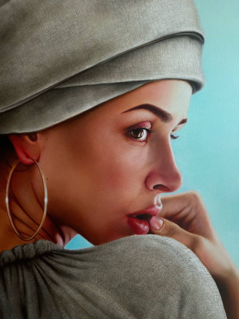 Original Realism Women Painting by Krestniy Dmytro