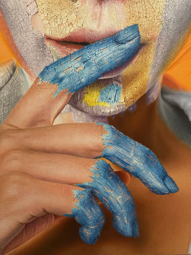 Original Photorealism Portrait Painting by Krestniy Dmytro