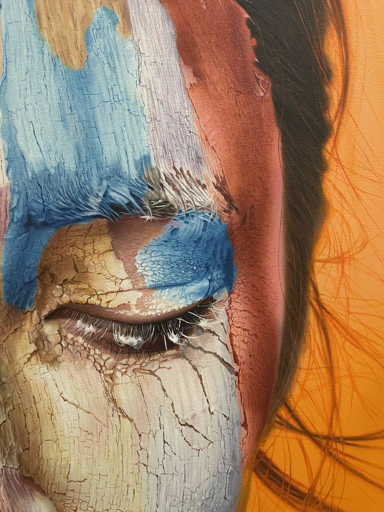 Original Photorealism Portrait Painting by Krestniy Dmytro