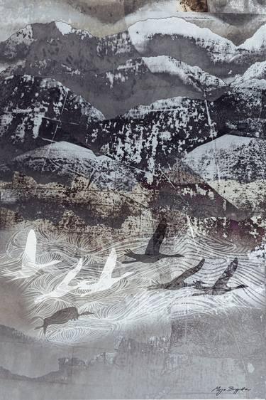 Print of Expressionism Landscape Digital by Mirja Nuutinen