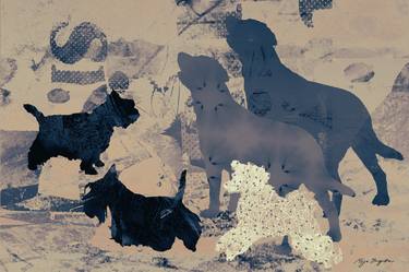 Print of Expressionism Dogs Digital by Mirja Nuutinen