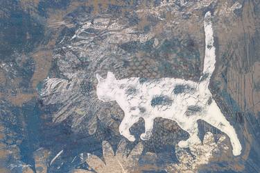 Print of Expressionism Cats Digital by Mirja Nuutinen