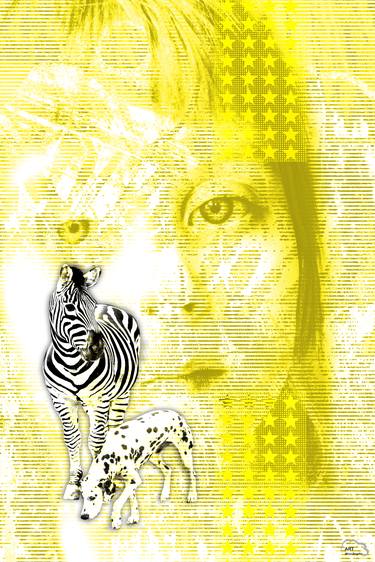 Print of Pop Art Animal Digital by Mirja Nuutinen