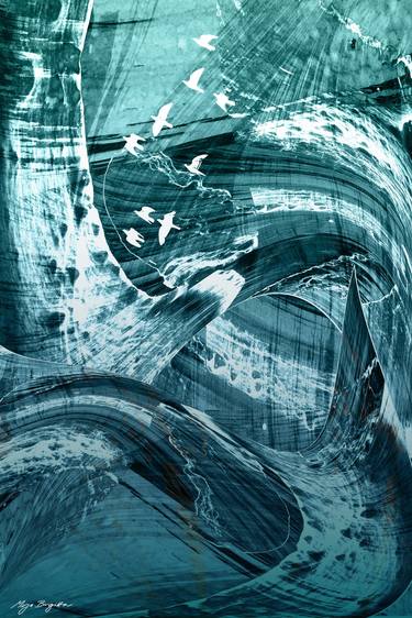 Print of Expressionism Seascape Digital by Mirja Nuutinen