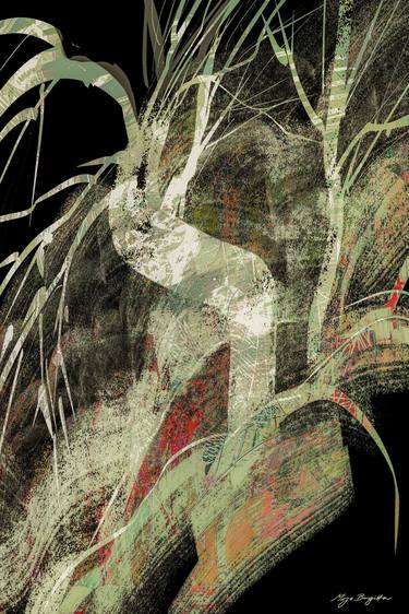 Original Abstract Expressionism Tree Digital by Mirja Nuutinen