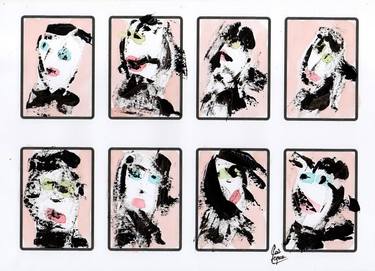 Original Expressionism Abstract Drawings by CRIS ACQUA