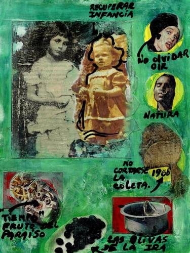 Original Expressionism Children Collage by CRIS ACQUA