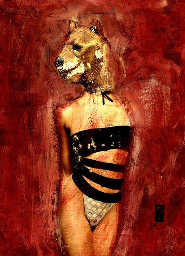 Original Surrealism Erotic Collage by CRIS ACQUA