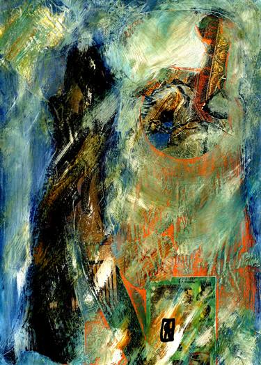 Original Expressionism Abstract Collage by CRIS ACQUA