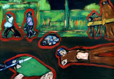 Original Expressionism Mortality Paintings by CRIS ACQUA