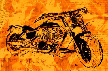Original Figurative Motorbike Mixed Media by CRIS ACQUA