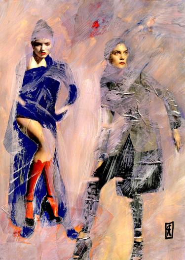 Original Dada Fashion Collage by CRIS ACQUA