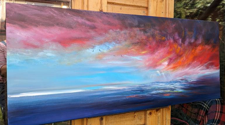 Original Impressionism Seascape Painting by Mel Graham