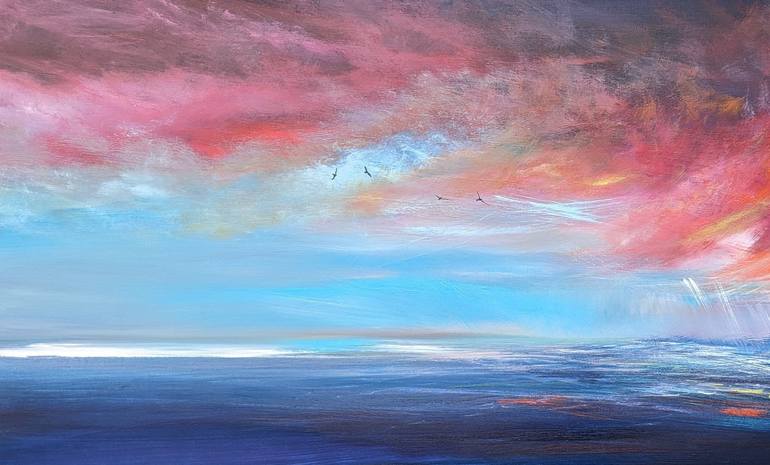 Original Impressionism Seascape Painting by Mel Graham