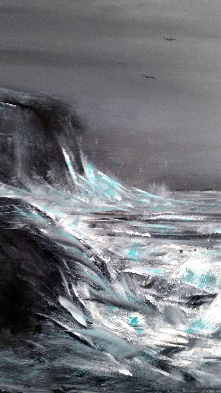 Original Fine Art Seascape Painting by Mel Graham