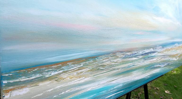 Original Impressionism Seascape Painting by Mel Graham