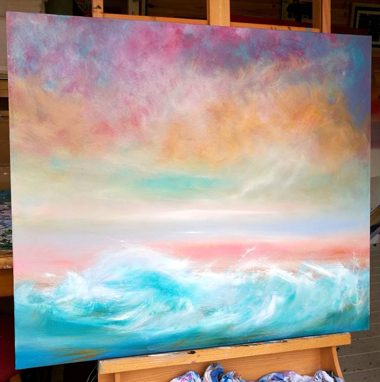 Original Expressionism Seascape Painting by Mel Graham