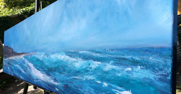 Original Fine Art Seascape Painting by Mel Graham