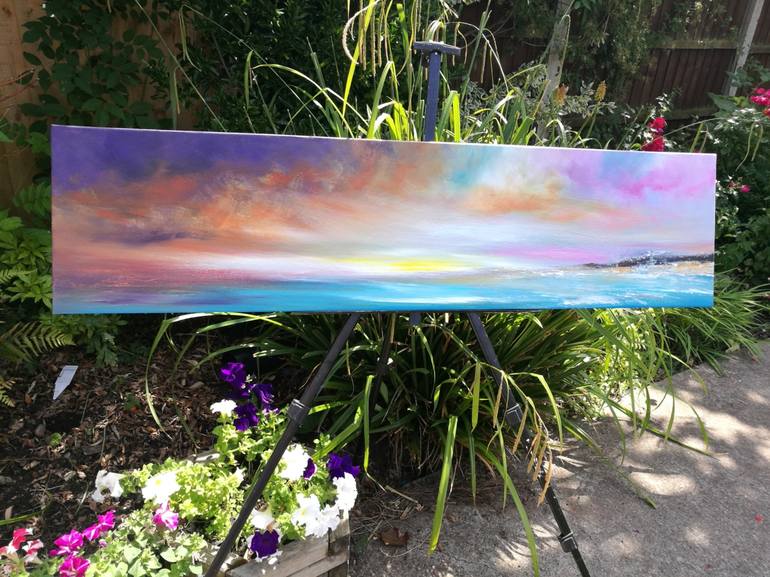 Original Impressionism Seascape Painting by Mel Graham