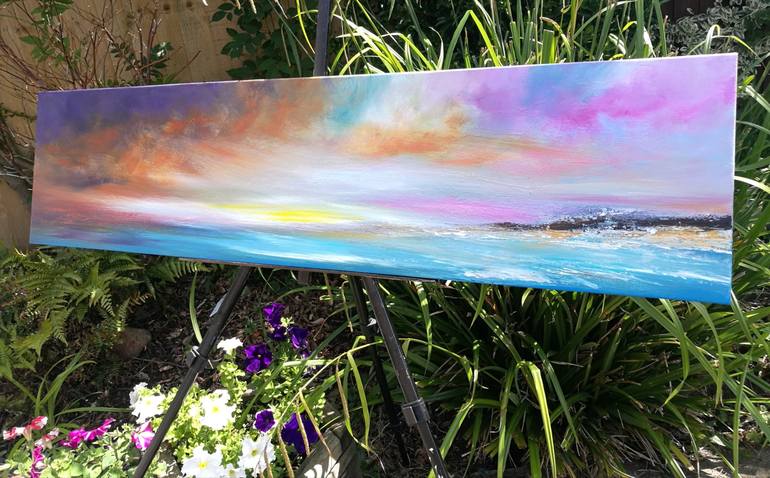 Original Impressionism Seascape Painting by Mel Graham