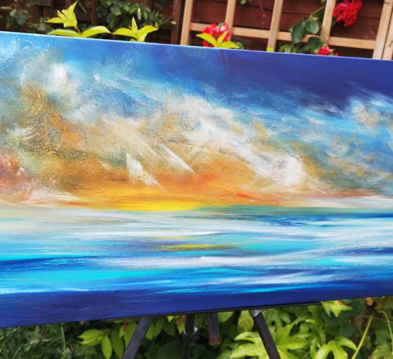 Original Fine Art Seascape Painting by Mel Graham