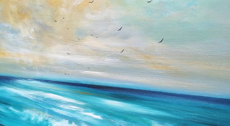 Original Fine Art Seascape Painting by Mel Graham